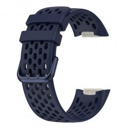 Fitbit Charge 6 / 5 Armband Silikon Ihåligt Mörk Blå