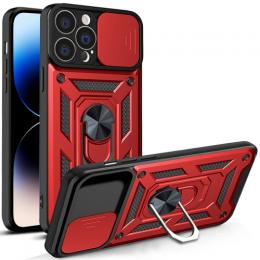 iPhone 14 Pro Skal CamShield Hybrid Ring Röd