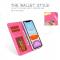 iPhone 11 - 2in1 Litchi Textur Magnet Fodral - Rosa