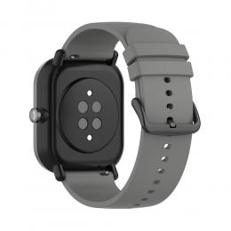 Silikon Armband För Smartwatch (20 mm) - Mörk Grå