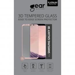 GEAR Samsung S8 Skärmskydd Härdat Glas 3D Full Cover Roséguld