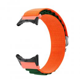 Google Pixel Watch / Watch 2 Armband Nylon Pro Orange/Grön