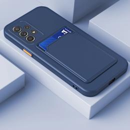 Samsung Galaxy A33 5G Skal Med Kortfack Mörk Blå