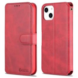 AZNS iPhone 14 Plus Fodral Solid Textur Röd/Rosa