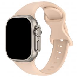 Silikon Armband Butterfly Apple Watch 42/44/45/49 mm (S/M) Sand Pink