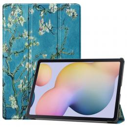 Samsung Galaxy Tab S7 Plus / Tab S8 Plus - Tri-Fold Fodral - Peach Blossom