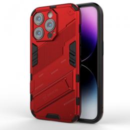 iPhone 14 Pro Skal Hybrid Med Kickstand Röd