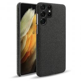 KSQ Samsung Galaxy S22 Ultra Skal Läderbelagt Svart