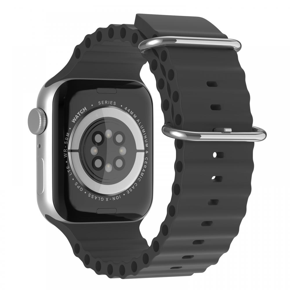 Apple Watch 42/44/45/49 mm Armband Ocean Wave Svart