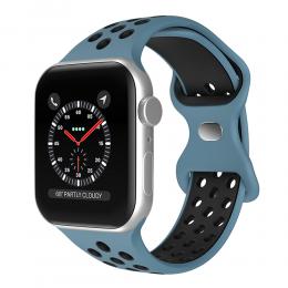 Sportarmband Dual-Color Apple Watch 42/44/45/49 mm (S/M) Blå/Svart