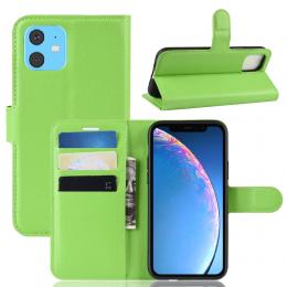 iPhone 11 - Litchi Plånboksfodral - Grön