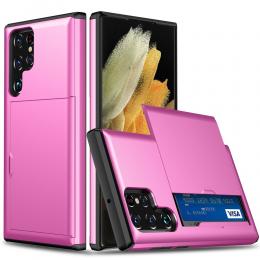 Samsung Galaxy S24 Ultra Skal Med Kortfack Rosa