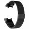 Milanese Loop Metall Armband Fitbit Charge 4/3 Svart