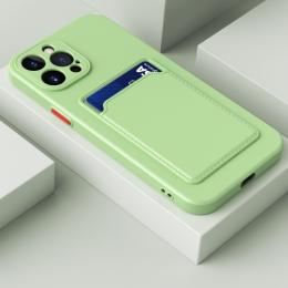 iPhone 14 Pro Skal TPU Med Kortfack Grön