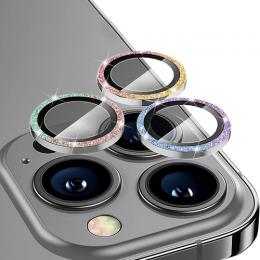 ENKAY iPhone 14 Pro / 14 Pro Max Linsskydd Aluminium Glitter Fade