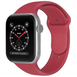 Apple Watch 42/44/45/49 mm Silikon Armband (S/M) Crimson