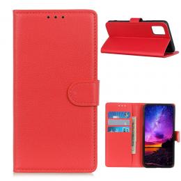 OnePlus 8T / 8T+ - Litchi Textur Fodral - Röd