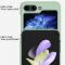 Galaxy Z Flip 6 Skal Skin Touch Ringhllare Ljus Bl