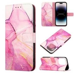 iPhone 14 Pro Fodral Marmor Rosa/Lila/Guld