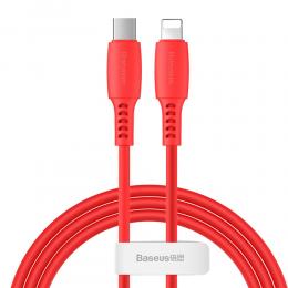 BASEUS Baseus 1.2m 18W USB-C PD - Lightning Kabel - Röd - Teknikhallen.se