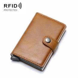 RFID Aluminium Skyddande Kortfodral Brun