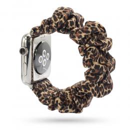 Scrunchie Leopard Armband Apple Watch 42/44/45/49 mm