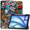 iPad Air 13 2024 Tri-Fold Fodral Med Pennhllare Grafitti