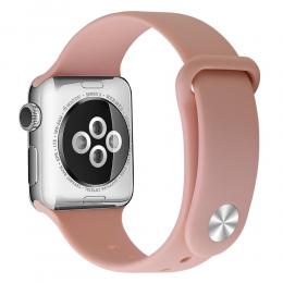 Silikon Armband Apple Watch 42/44/45 mm Ljus Rosa