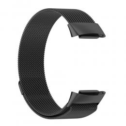 Fitbit Charge 5 Metall Armband Milanese Loop Svart