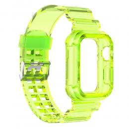 Apple Watch 38/40/41mm Kristall Skal/Armband Neon Gul