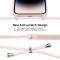 iPhone 15 Pro Skal Silikon Med Snodd Sand Pink