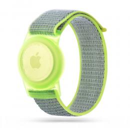 Tech-Protect Nylon Armband För AirTag Till Barn Lime Grön