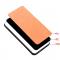 Samsung Galaxy A12 - Lderbelagt Hybrid Skal - Orange