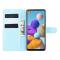Samsung Galaxy A21s - Litchi Plnboksfodral - Ljus Bl