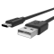 Smartline 1m 3A USB-C Laddningskabel Svart