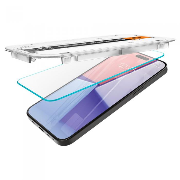 Spigen Tempered Glass Screen Protector [GlasTR EZ FIT - Privacy] Designed  for iPhone 15 Pro Max [Case Friendly] - 2 Pack