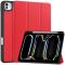 iPad Pro 11 2024 Fodral Tri-Fold Pennhållare Röd