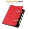 iPad Pro 11 2024 Fodral Tri-Fold Pennhållare Röd