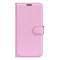 Samsung Galaxy S25 Fodral Litchi Läder Ljus Rosa