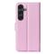 Samsung Galaxy S25 Fodral Litchi Läder Ljus Rosa