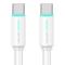 USAMS 1m 60W USB-C - USB-C Kabel Vit