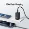 USAMS 1m 60W USB-C - USB-C Kabel Vit