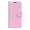 Samsung Galaxy A16 Fodral Litchi Läder Ljus Rosa