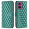 Motorola Moto G55 5G Fodral Diamond Läder Grön