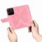 Xiaomi Redmi Note 14 5G Fodral Läder Fjäril Tryck Rosa