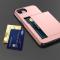 iPhone 16e Skal Hybrid Med Kortfack Vit