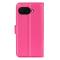 Google Pixel 9a Fodral Litchi Läder Rosa