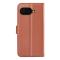 Google Pixel 9a Fodral Litchi Läder Brun
