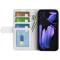 Google Pixel 9a Fodral Crazy Horse Läder Vit
