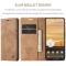 CASEME Google Pixel 9a Fodral Flip Retro Läder Brun
